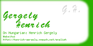 gergely henrich business card